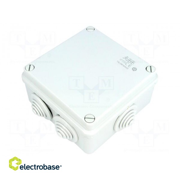 Enclosure: junction box | X: 113mm | Y: 113mm | Z: 57mm | wall mount image 1