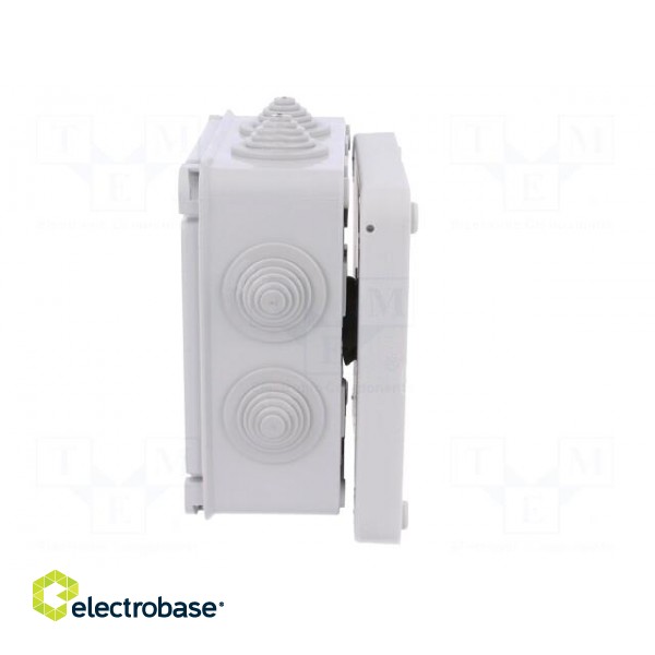 Enclosure: junction box | X: 113mm | Y: 113mm | Z: 58mm | wall mount image 5
