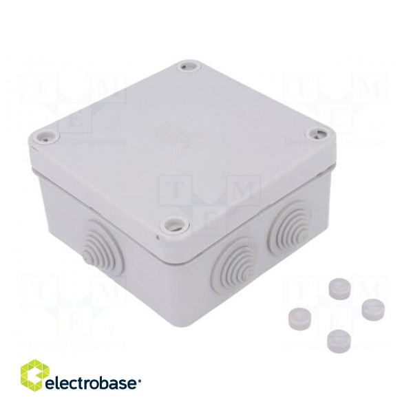 Enclosure: junction box | X: 113mm | Y: 113mm | Z: 58mm | wall mount image 1