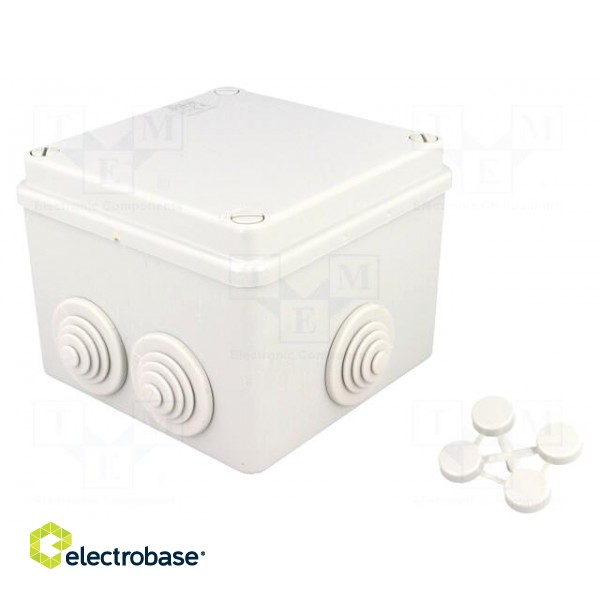 Enclosure: junction box | X: 113mm | Y: 113mm | Z: 87mm | wall mount image 1