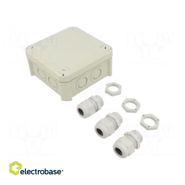 Enclosure: junction box | X: 114mm | Y: 114mm | Z: 58mm | IP67 image 1