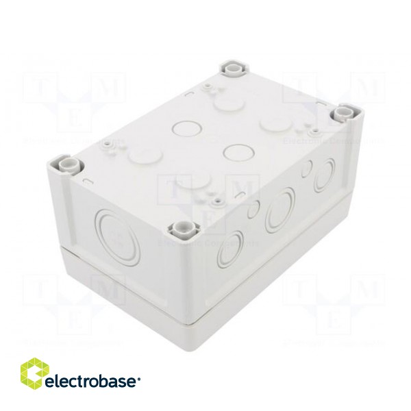 Enclosure: junction box | X: 122mm | Y: 187mm | Z: 90mm | wall mount | ABS image 2