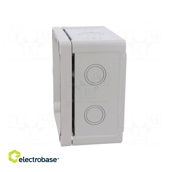 Enclosure: junction box | X: 130mm | Y: 130mm | Z: 75mm | wall mount | ABS image 10