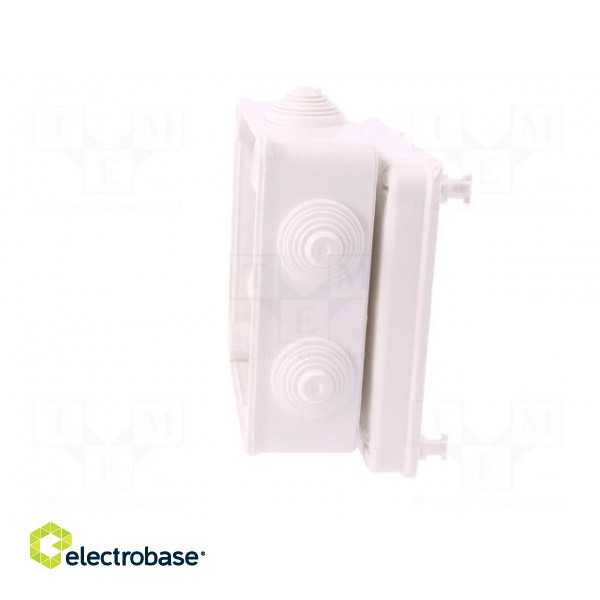 Enclosure: junction box | X: 133mm | Y: 133mm | Z: 64mm | wall mount image 5