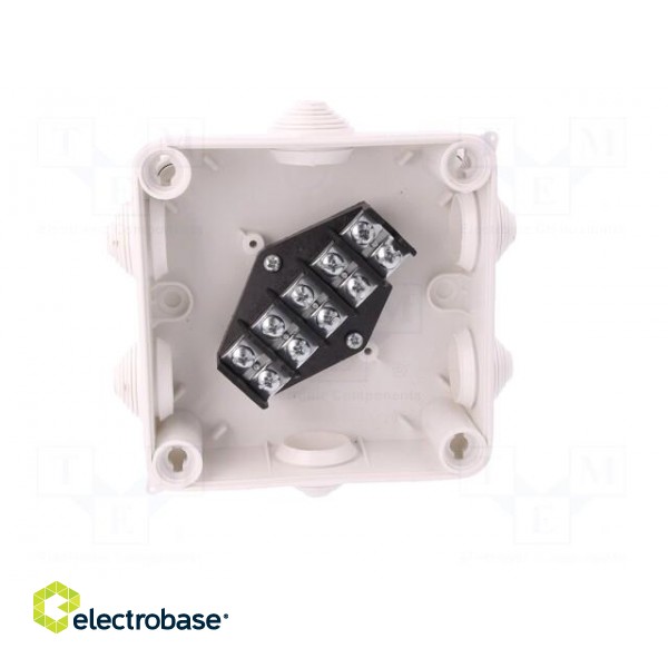 Enclosure: junction box | X: 133mm | Y: 133mm | Z: 64mm | wall mount image 3
