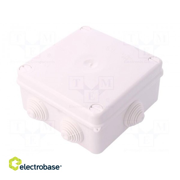 Enclosure: junction box | X: 133mm | Y: 133mm | Z: 64mm | wall mount image 1