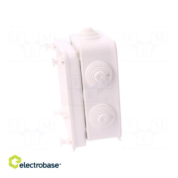 Enclosure: junction box | X: 133mm | Y: 133mm | Z: 64mm | wall mount image 9