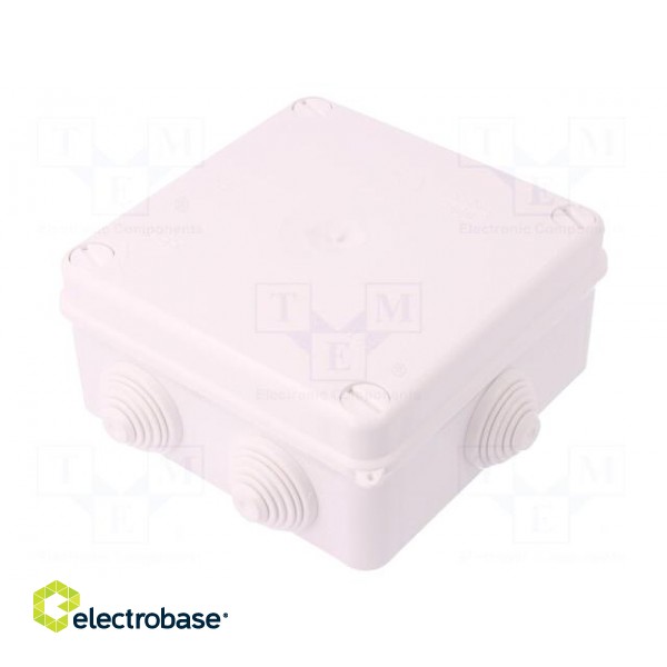 Enclosure: junction box | X: 133mm | Y: 133mm | Z: 64mm | wall mount image 1
