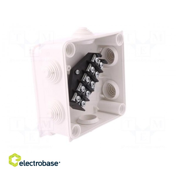 Enclosure: junction box | X: 133mm | Y: 133mm | Z: 64mm | wall mount image 2