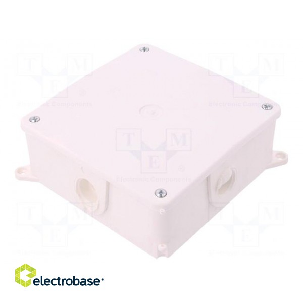 Enclosure: junction box | X: 134mm | Y: 134mm | Z: 50mm | wall mount image 1