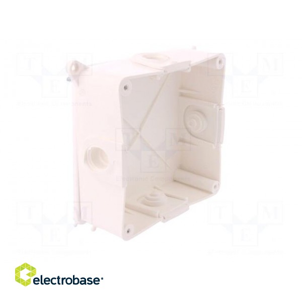 Enclosure: junction box | X: 134mm | Y: 134mm | Z: 50mm | wall mount image 2