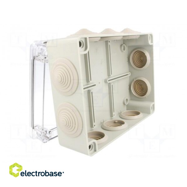 Enclosure: junction box | X: 140mm | Y: 190mm | Z: 70mm | IP65 | grey image 2