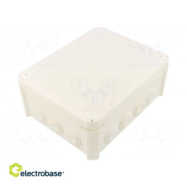 Enclosure: junction box | X: 150mm | Y: 190mm | Z: 77mm | IP66 | white image 1