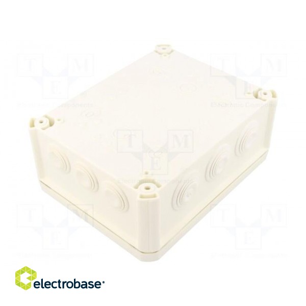 Enclosure: junction box | X: 150mm | Y: 190mm | Z: 77mm | IP66 | white image 2