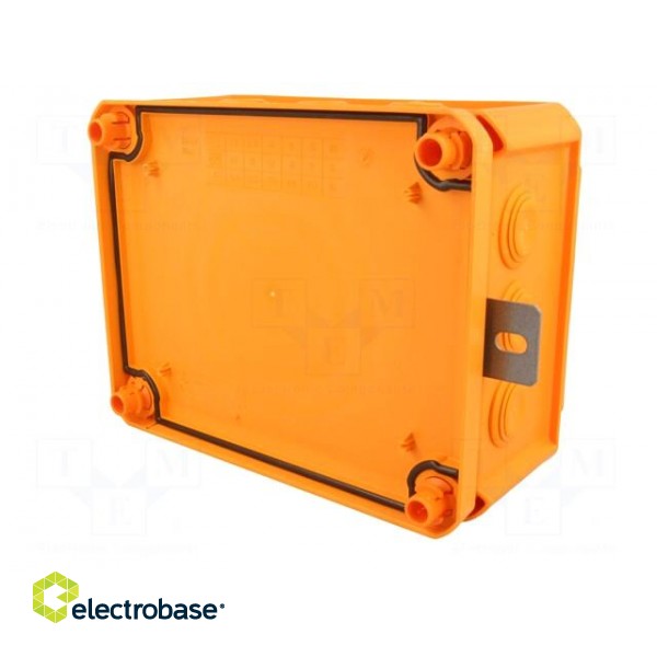 Enclosure: junction box | X: 150mm | Y: 190mm | Z: 77mm | orange paveikslėlis 9
