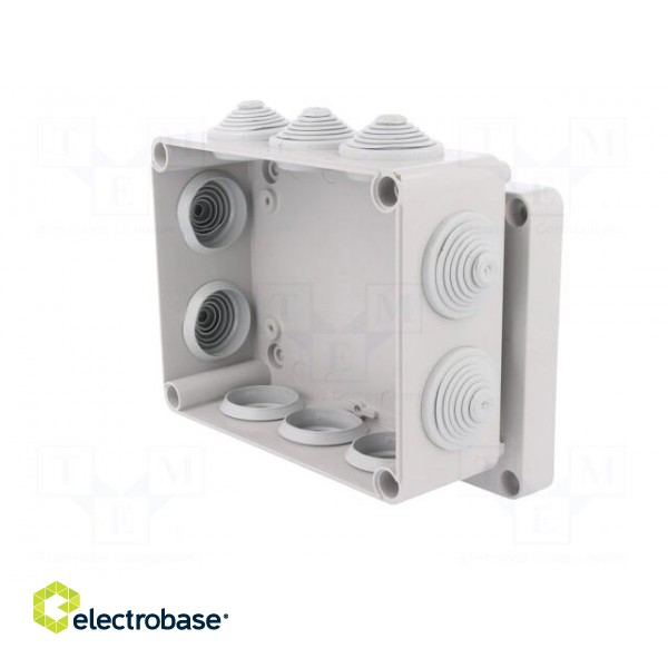 Enclosure: junction box | X: 163mm | Y: 198mm | Z: 80mm | IP55 | grey image 4