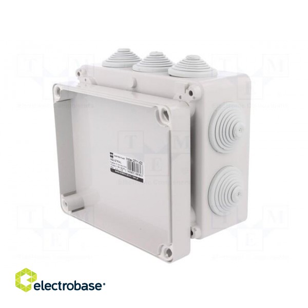 Enclosure: junction box | X: 163mm | Y: 198mm | Z: 80mm | IP55 | grey image 8