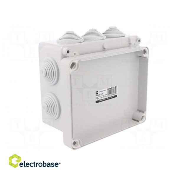 Enclosure: junction box | X: 163mm | Y: 198mm | Z: 80mm | IP55 | grey image 6