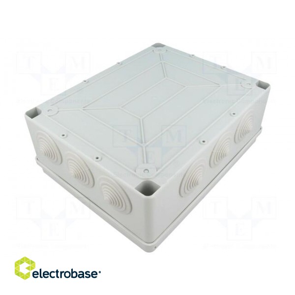 Enclosure: junction box | X: 190mm | Y: 240mm | Z: 90mm | IP65 | grey image 2