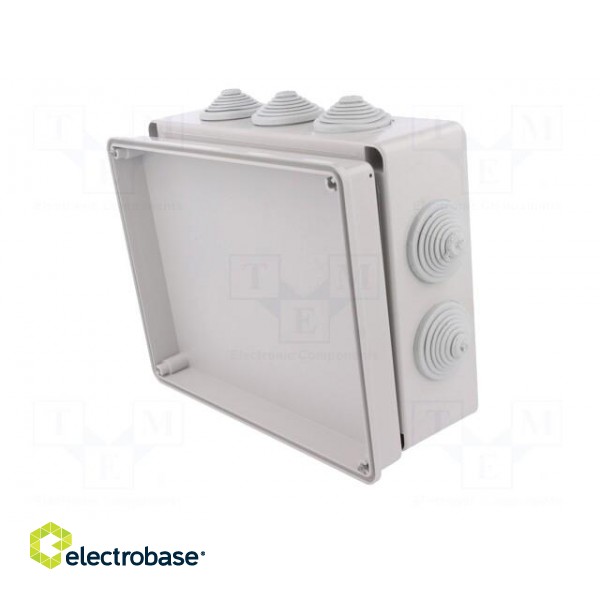 Enclosure: junction box | X: 198mm | Y: 249mm | Z: 81mm | IP55 | grey image 8