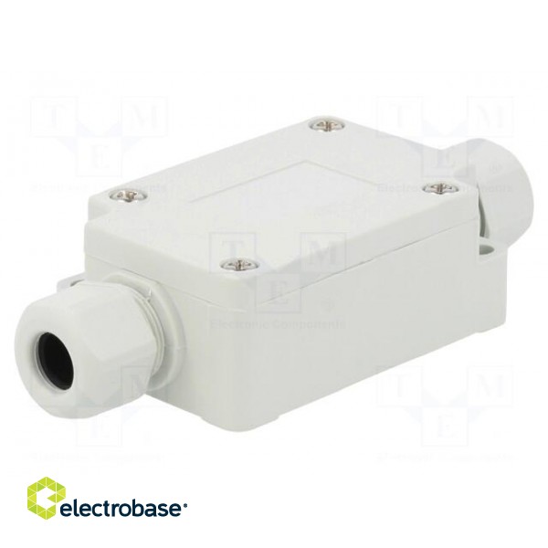 Enclosure: junction box | X: 40mm | Y: 60mm | Z: 24mm | IP65 | light grey image 1