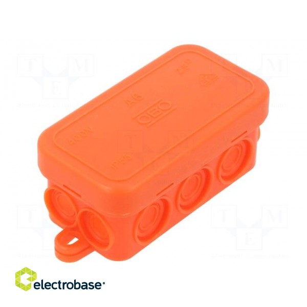 Enclosure: junction box | X: 43mm | Y: 80mm | Z: 36mm | polyetylene | IP55 image 1