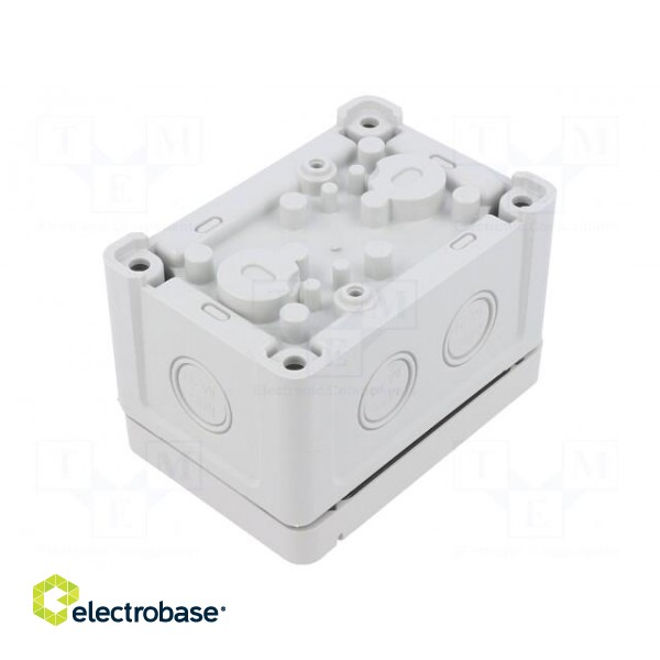 Enclosure: junction box | X: 65mm | Y: 95mm | Z: 60mm | wall mount | ABS image 2