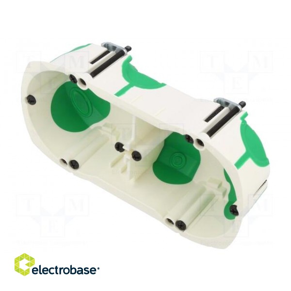 Enclosure: junction box | X: 71mm | Y: 142mm | Z: 40mm | IP20 | Sockets: 2