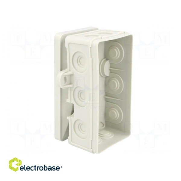Enclosure: junction box | X: 72mm | Y: 95mm | Z: 40mm | wall mount | IP54 image 2