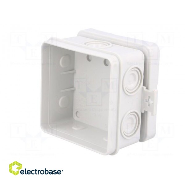 Enclosure: junction box | X: 75mm | Y: 75mm | Z: 39mm | wall mount | IP55 image 4
