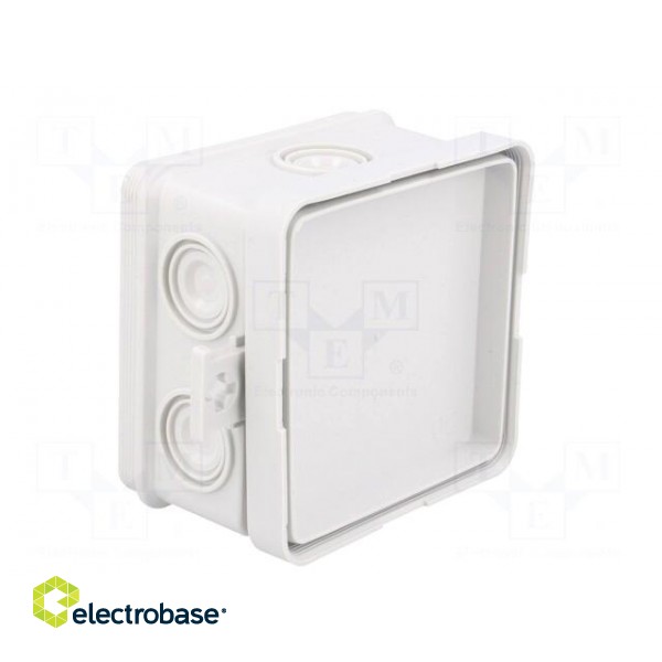 Enclosure: junction box | X: 75mm | Y: 75mm | Z: 39mm | wall mount | IP55 image 6