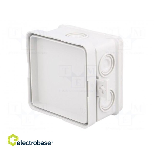 Enclosure: junction box | X: 75mm | Y: 75mm | Z: 39mm | wall mount | IP55 image 8
