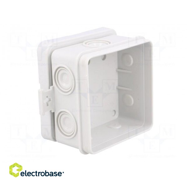 Enclosure: junction box | X: 75mm | Y: 75mm | Z: 39mm | wall mount | IP55 image 2