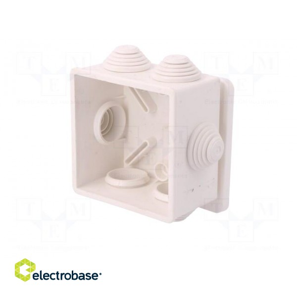 Enclosure: junction box | X: 78mm | Y: 78mm | Z: 44mm | wall mount | IP55 image 4