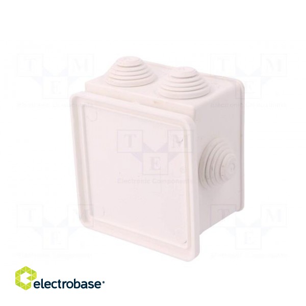 Enclosure: junction box | X: 78mm | Y: 78mm | Z: 44mm | wall mount | IP55 image 8
