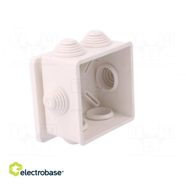 Enclosure: junction box | X: 78mm | Y: 78mm | Z: 44mm | wall mount | IP55 image 2