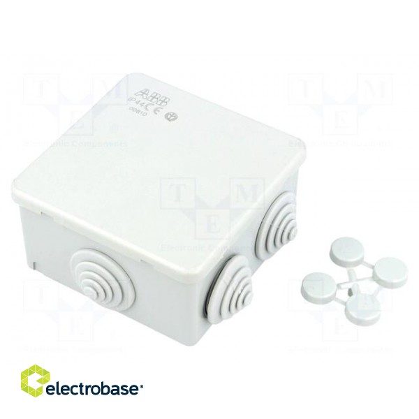 Enclosure: junction box | X: 80mm | Y: 80mm | Z: 40mm | wall mount | IP44 image 1