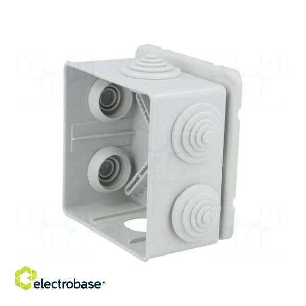 Enclosure: junction box | X: 80mm | Y: 80mm | Z: 40mm | wall mount | IP44 image 4