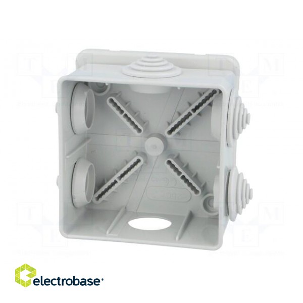 Enclosure: junction box | X: 80mm | Y: 80mm | Z: 40mm | wall mount | IP44 image 3