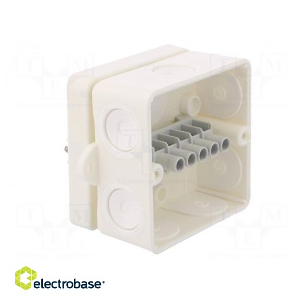 Enclosure: junction box | X: 80mm | Y: 80mm | Z: 52mm | polystyrene | IP65 image 3