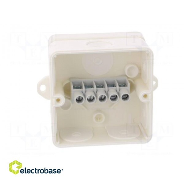 Enclosure: junction box | X: 80mm | Y: 80mm | Z: 52mm | polystyrene | IP65 image 4