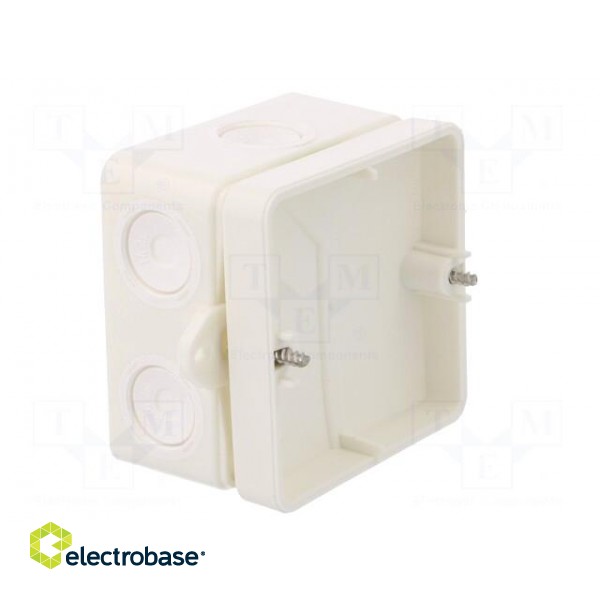 Enclosure: junction box | X: 80mm | Y: 80mm | Z: 52mm | polystyrene | IP65 фото 7