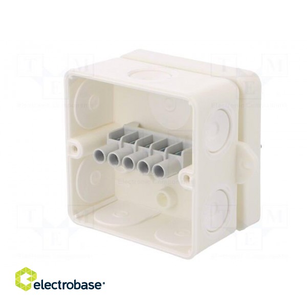 Enclosure: junction box | X: 80mm | Y: 80mm | Z: 52mm | polystyrene | IP65 image 5