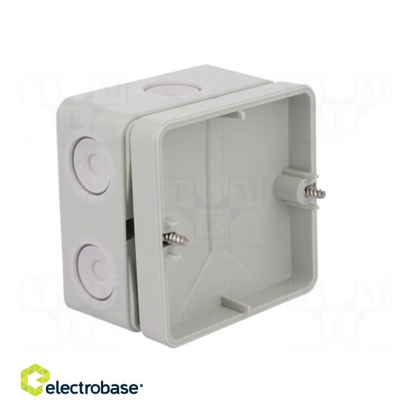 Enclosure: junction box | X: 80mm | Y: 80mm | Z: 52mm | polystyrene | IP65 image 6