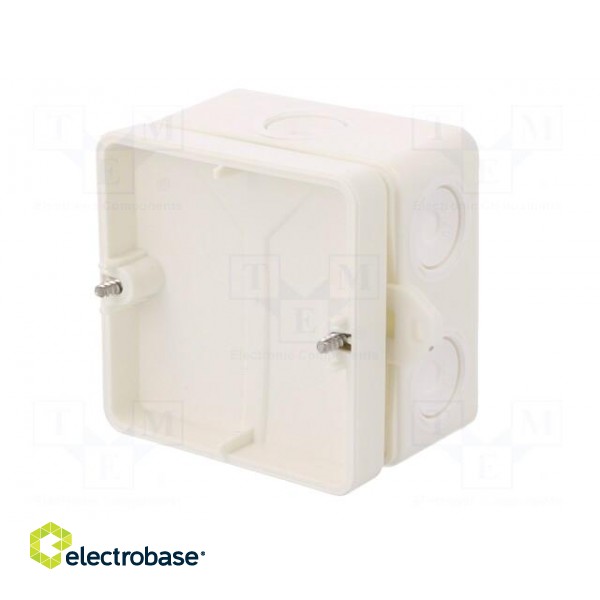 Enclosure: junction box | X: 80mm | Y: 80mm | Z: 52mm | polystyrene | IP65 image 9