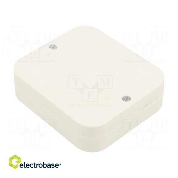 Enclosure: junction box | X: 80mm | Y: 90mm | Z: 24mm | wall mount | IP20 image 1
