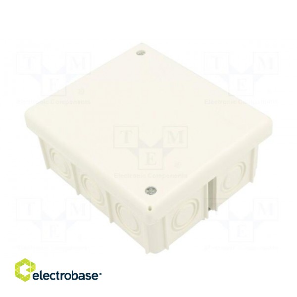 Enclosure: junction box | X: 80mm | Y: 95mm | Z: 40mm | wall mount | IP20 фото 1