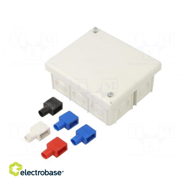 Enclosure: junction box | X: 80mm | Y: 95mm | Z: 40mm | wall mount | IP20 image 1