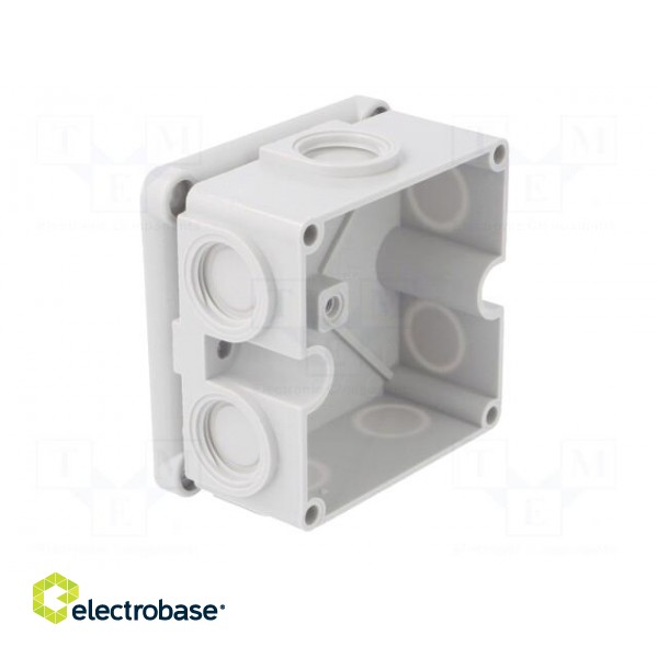 Enclosure: junction box | X: 81.9mm | Y: 81.9mm | Z: 46mm | IP54 image 3