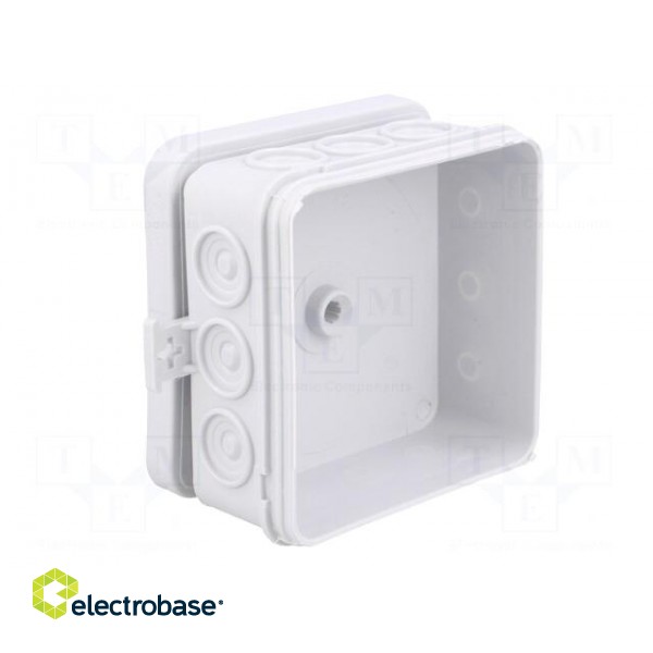 Enclosure: junction box | X: 85mm | Y: 85mm | Z: 39mm | wall mount | IP55 image 2